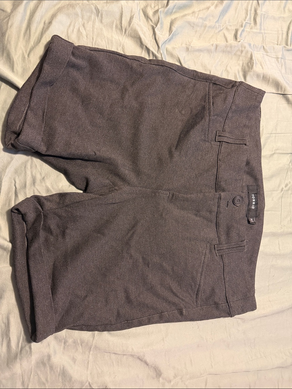 Torrid size 16 Dark Charcoal Flat Front Shorts